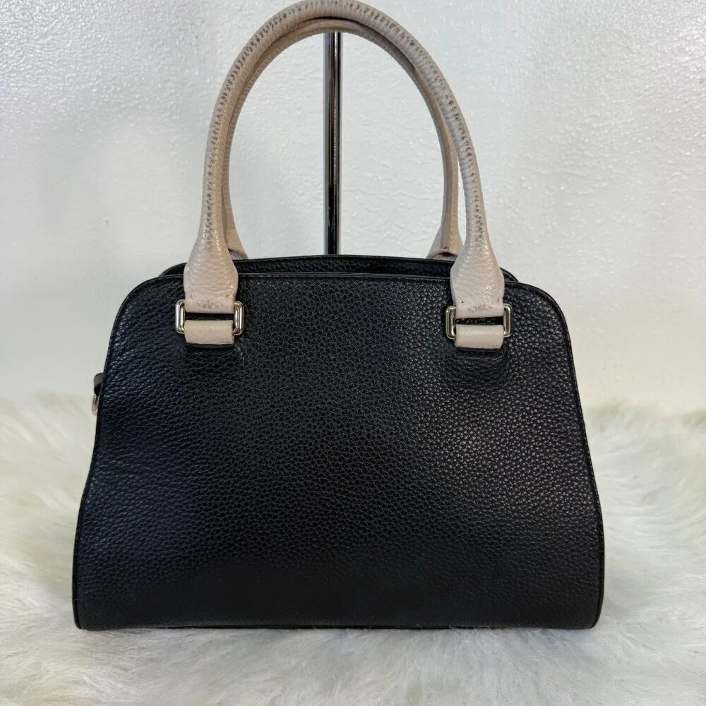 Kate Spade Sawyer Henderson Street Black Satchel Pumise Leather CrossbodyBag Bow